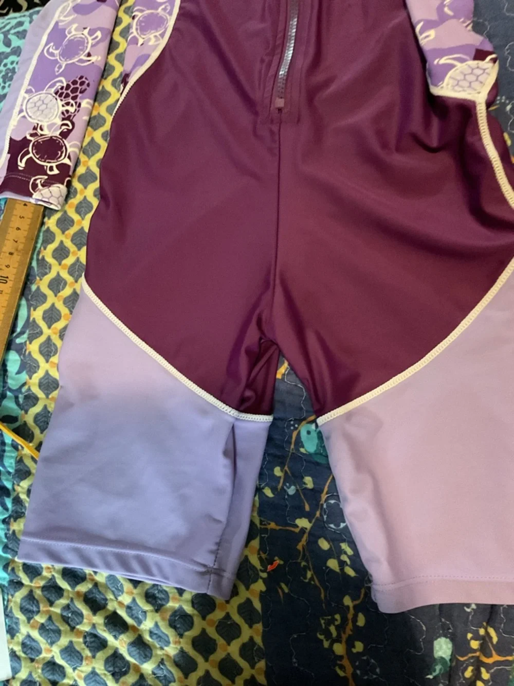 Tuga Sunsuits purple sea turtle sunsuit swim size 7/8